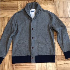 Men’s Jcrew sweatshirt cowl neck cardigan